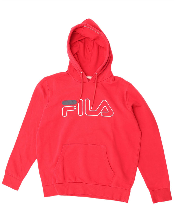 Fila Pull à Capuche Graphique Homme Rouge Moyen