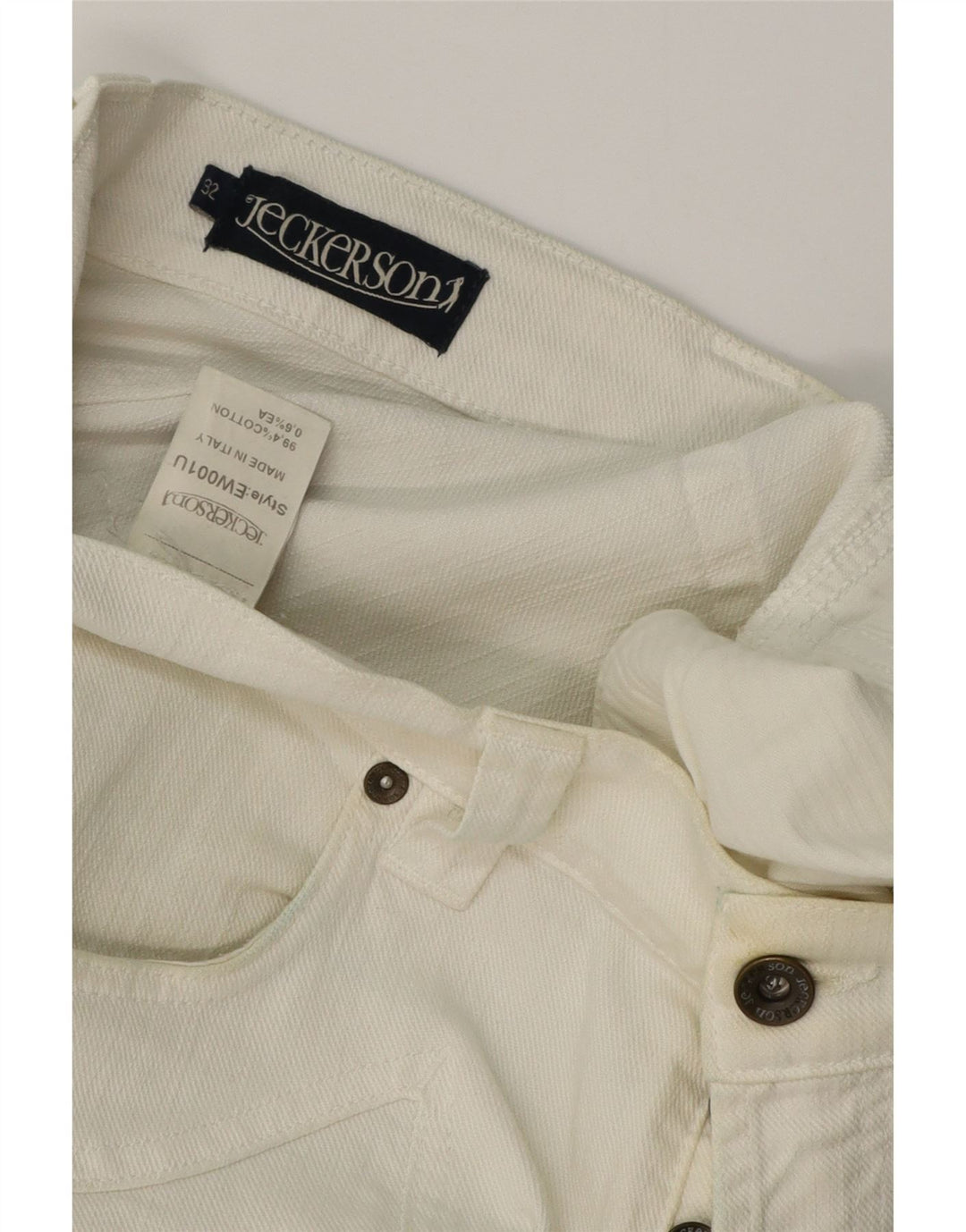 JECKERSON Jean droit homme W32 L32 coton blanc