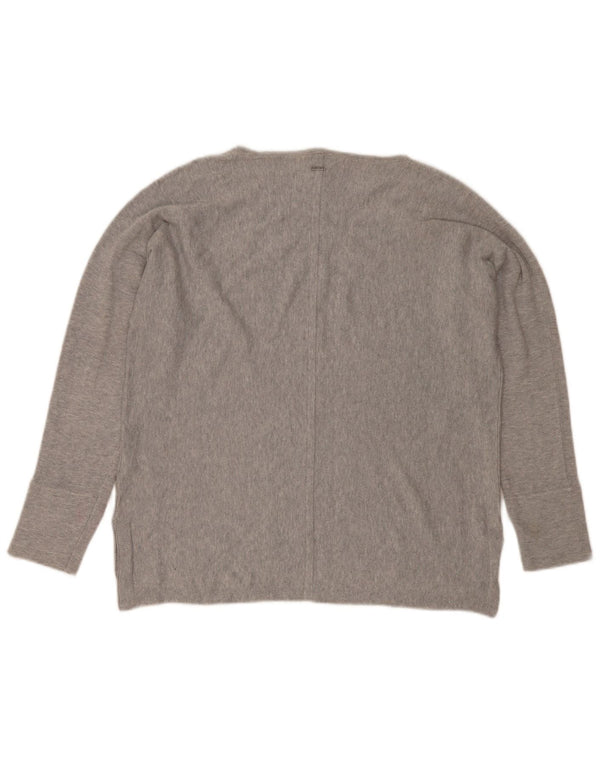 White Stuff Pull col bateau pour femme UK 14 Large Gris Moucheté
