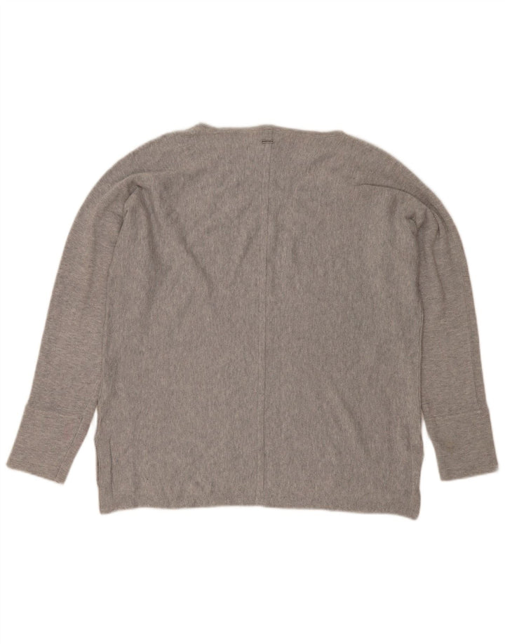 White Stuff Pull col bateau pour femme UK 14 Large Gris Moucheté