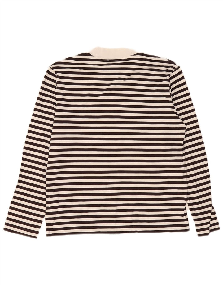 Cos Haut surdimensionné à manches longues pour femme UK 10 Petit coton rayé noir