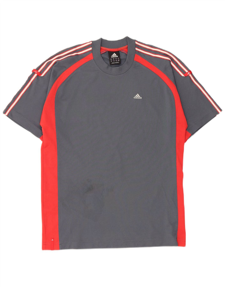 ADIDAS T-Shirt Homme Haut Petit Gris Colorblock Polyester