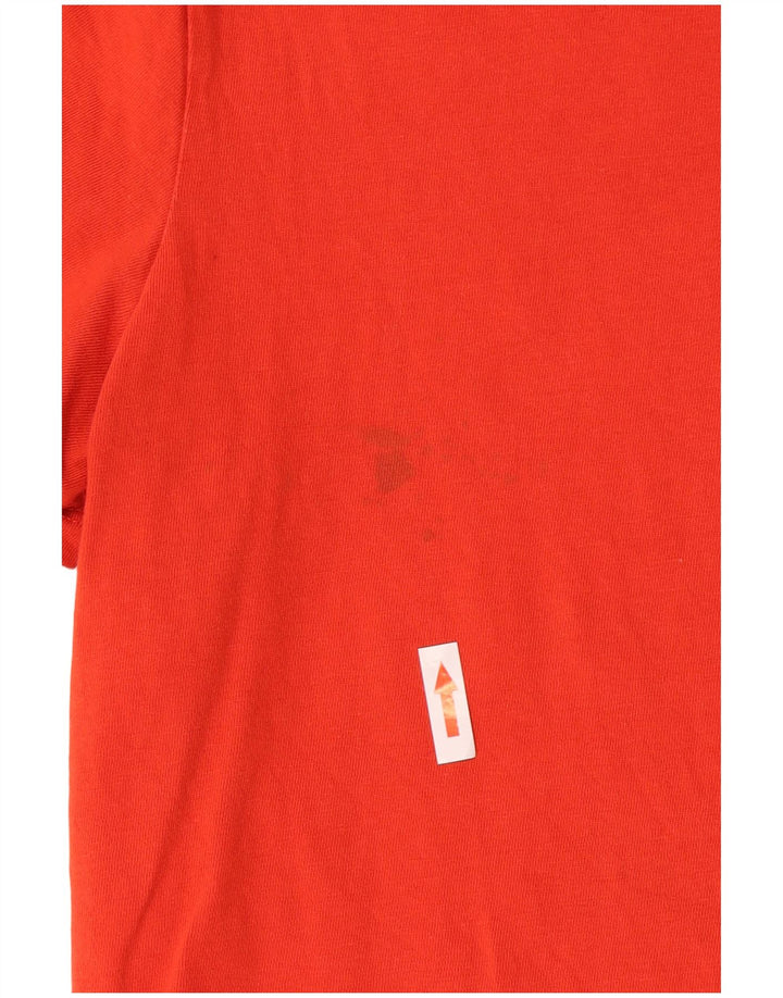 Levi's T-Shirt Femme UK 12 Rouge Moyen Coton