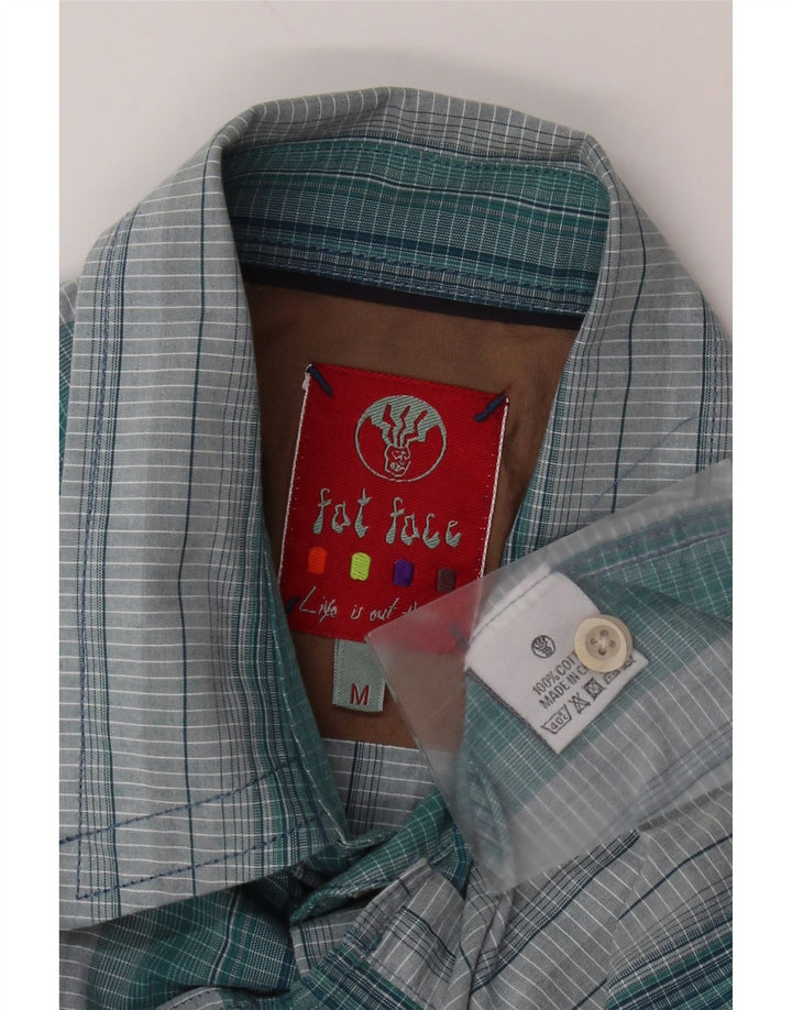 Chemise à Manches Courtes Homme Fat Face Coton Rayé Bleu Moyen