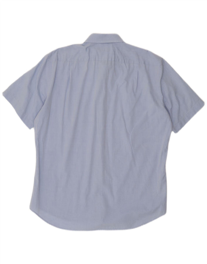 HUGO BOSS Chemise à manches courtes pour homme Taille 16 1/2 42 Grand coton bleu