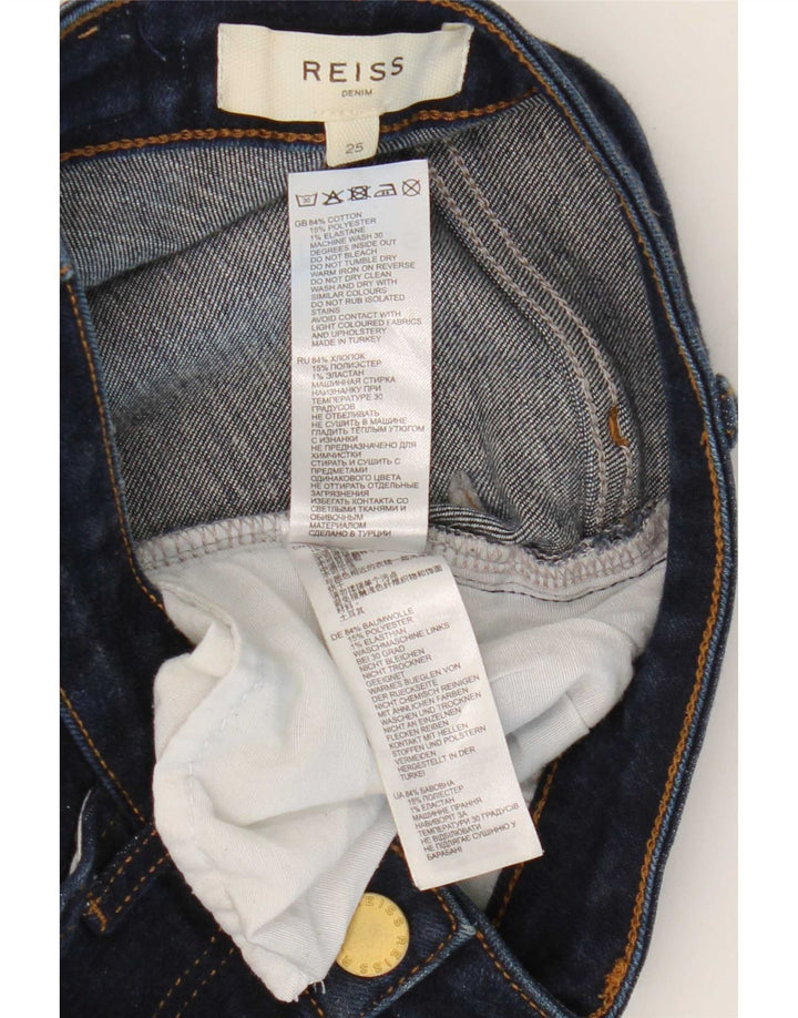 Reiss Femme Jean Évasé W25 L31 Bleu Marine Coton