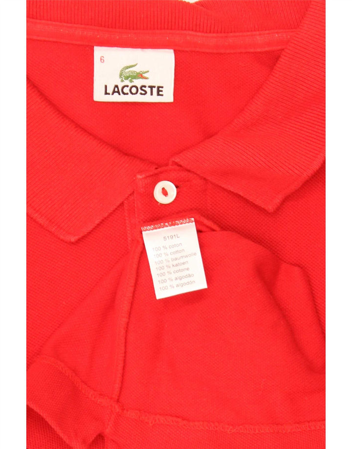 Lacoste Polo Homme Taille 6 XL Coton Rouge