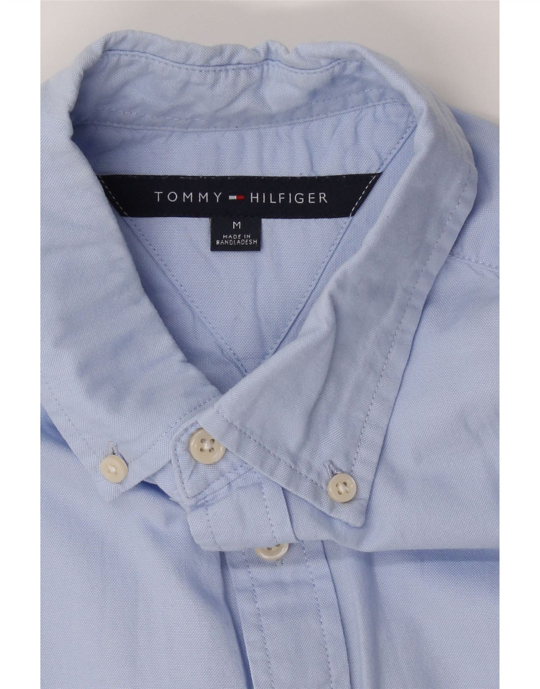 TOMMY HILFIGER Mens Shirt Medium Blue Cotton Vintage Tommy Hilfiger and Second-Hand Tommy Hilfiger from Messina Hembry 