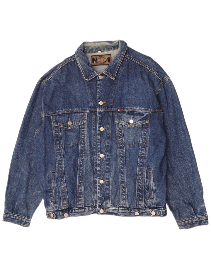 veste en denim homme vintage UK 42 XL Coton Bleu