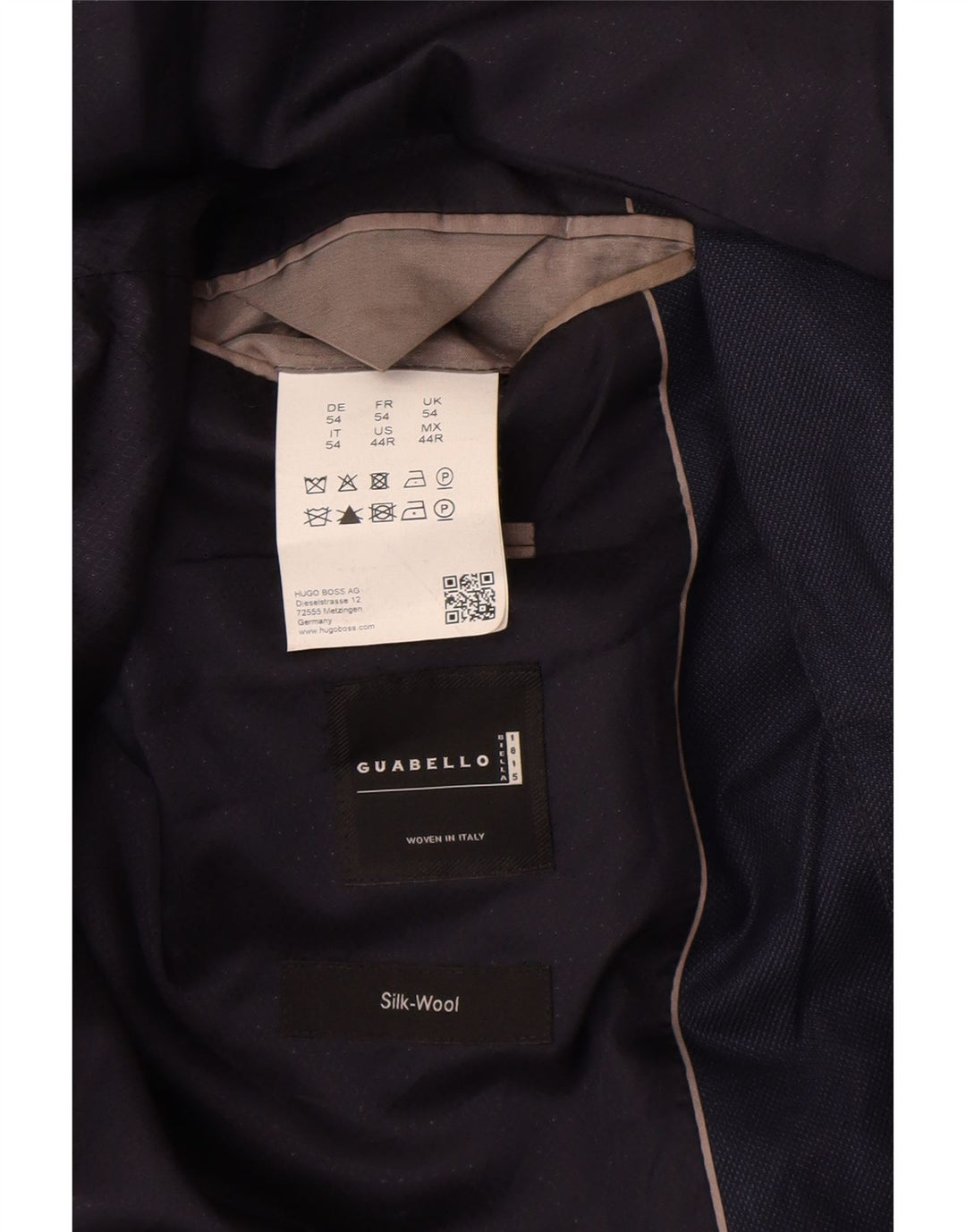 Hugo Boss Veste blazer à 2 boutons pour homme EU 54 2XL Bleu marine Laine