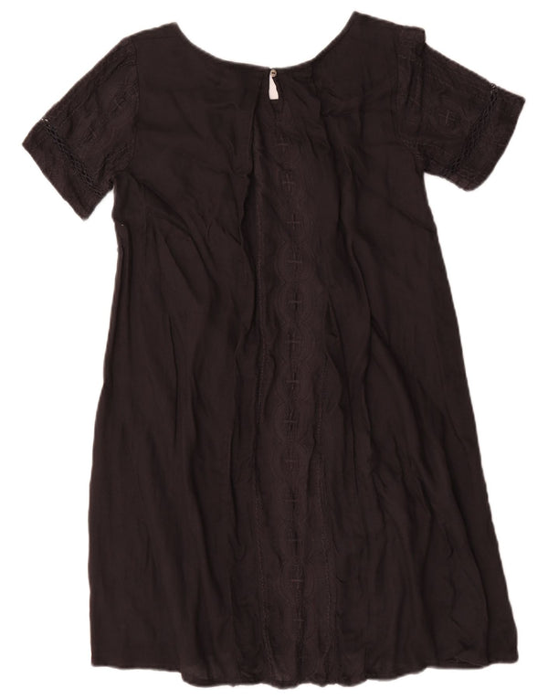 Fat Face Robe trapèze pour femme UK 8 Petit coton noir