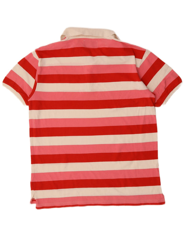 RIFLE Polo Rugby Homme 2XL Coton Rayé Rose