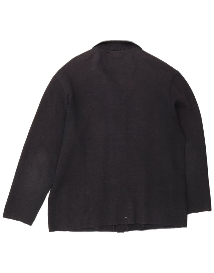 Lacoste Cardigan Homme Pull IT 52 Large Bleu Marine Laine