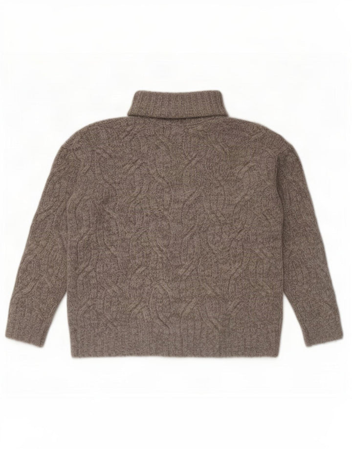 Marks & Spencer Pull surdimensionné à col roulé pour femme UK 10 Petit Gris