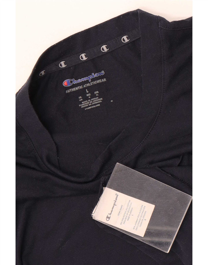 Champion T-Shirt Homme Haut Large Bleu Marine Polyester