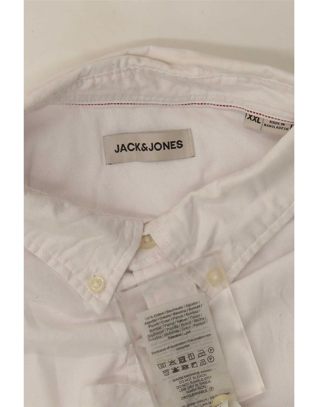 Jack & Jones Chemise à manches courtes pour homme 2XL Blanc Coton