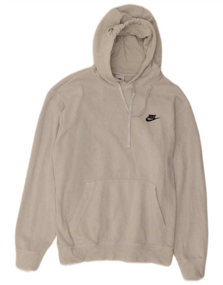 Nike Pull à capuche pour homme en coton blanc cassé