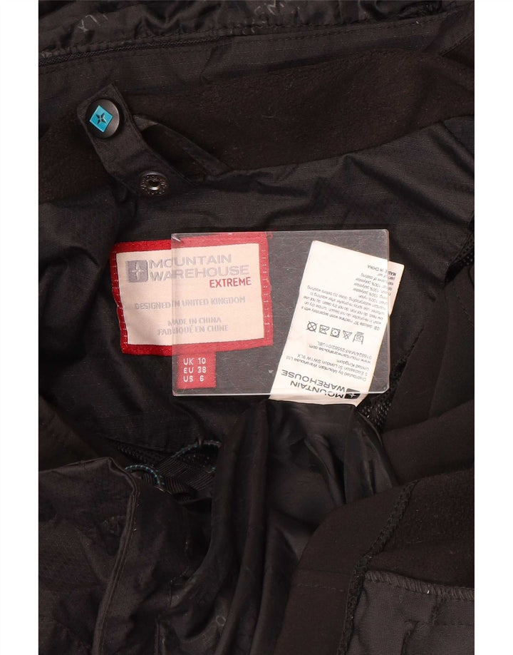 Mountain Warehouse Veste de pluie à capuche pour femme UK 10 Small Noir Nylon