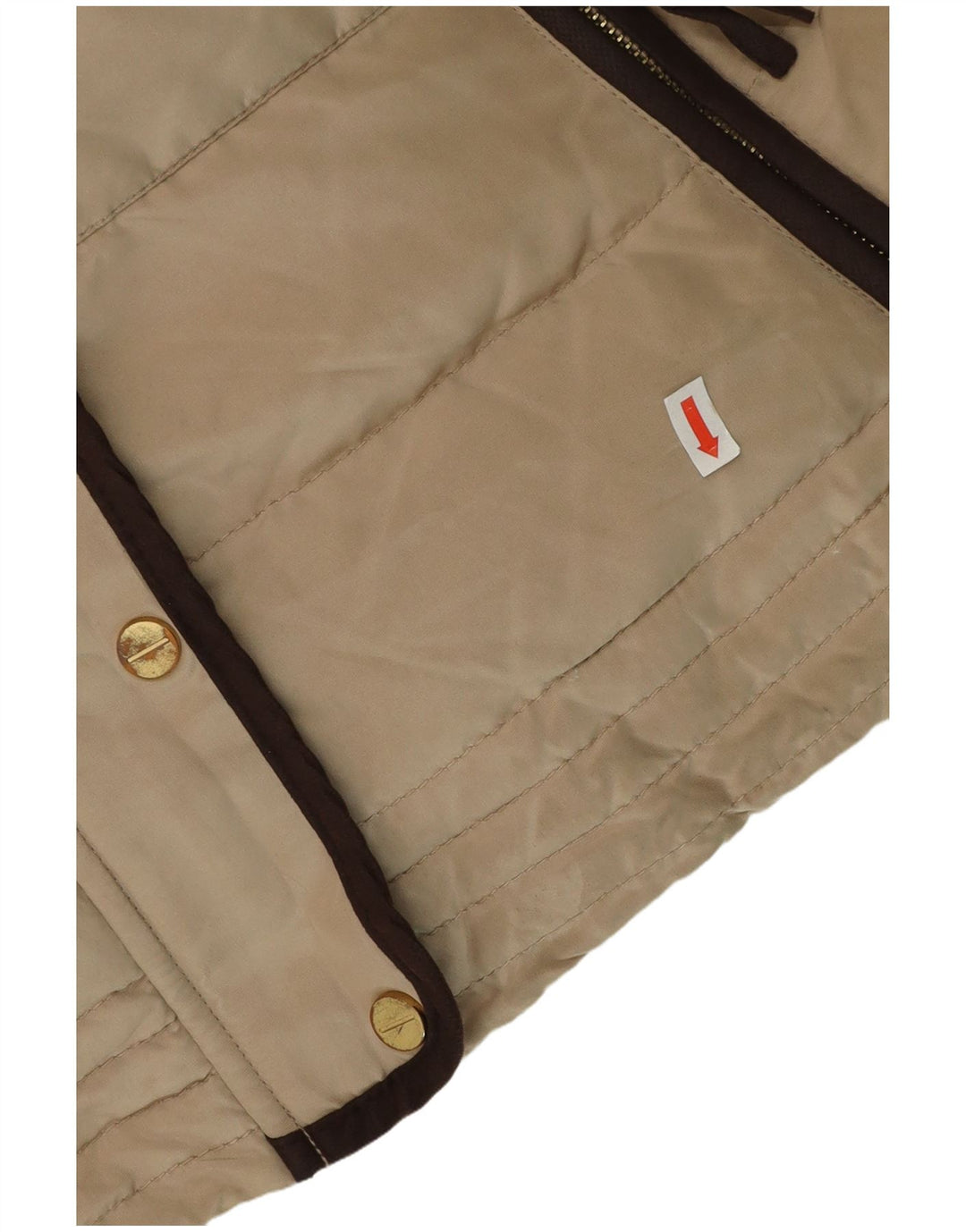 Zara Veste matelassée pour femme UK 18 XL Beige Polyester