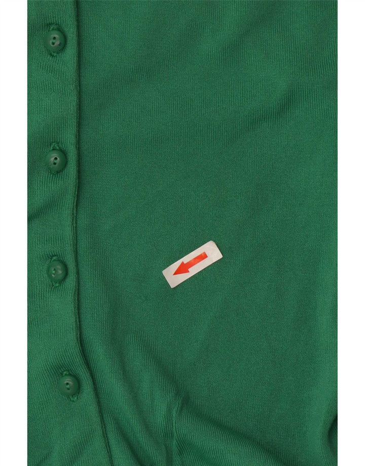 Zara Cardigan Femme Pull UK 12 Rayonne Vert Moyen