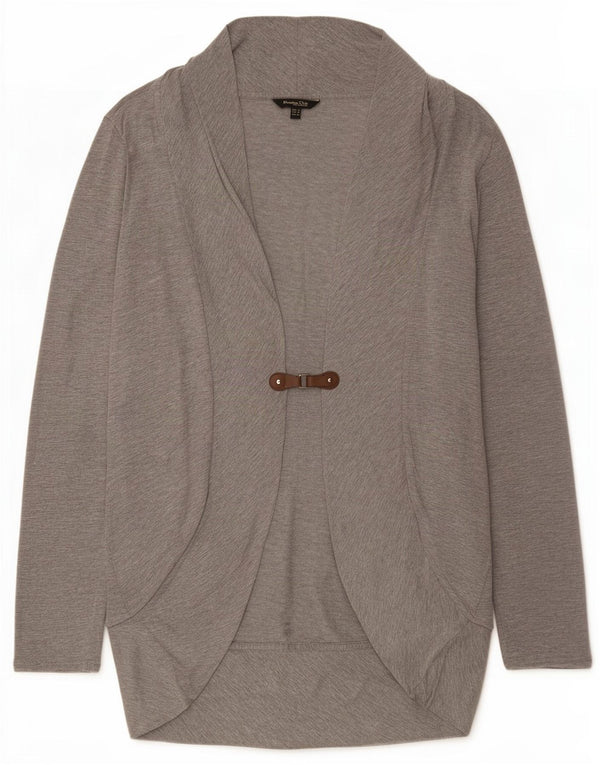 Massimo Dutti Pull cardigan long pour femme UK 12 Gris moyen