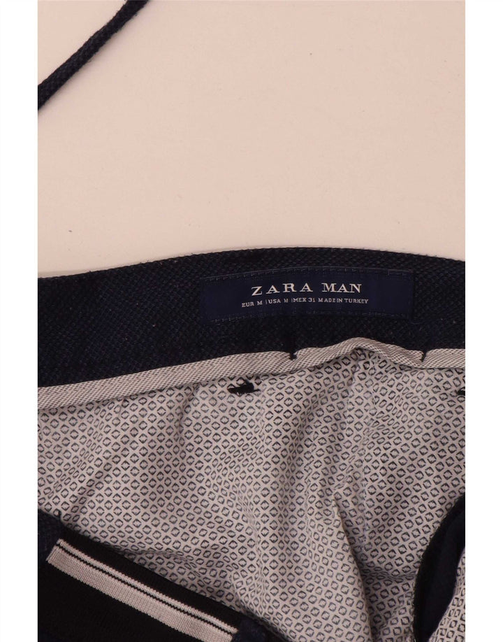 Zara Short Chino Homme Medium W31 Bleu Marine Polyester