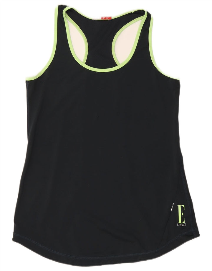 Elle Sport Débardeur Graphique Femme UK 12 Gris Moyen Géométrique Polyester