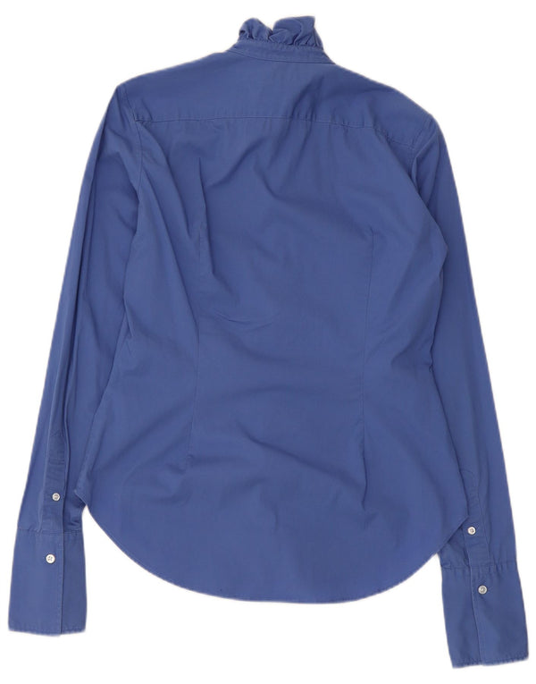 Ralph Lauren Chemisier slim fit pour femme US 10 Grand coton bleu