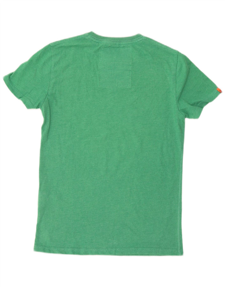 Superdry T-Shirt Graphique Haut Petit Vert Coton Homme