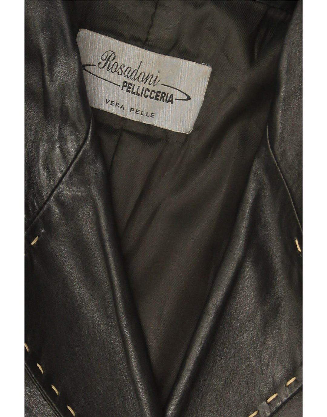 manteau en cuir femme vintage UK 18 XL Cuir Noir