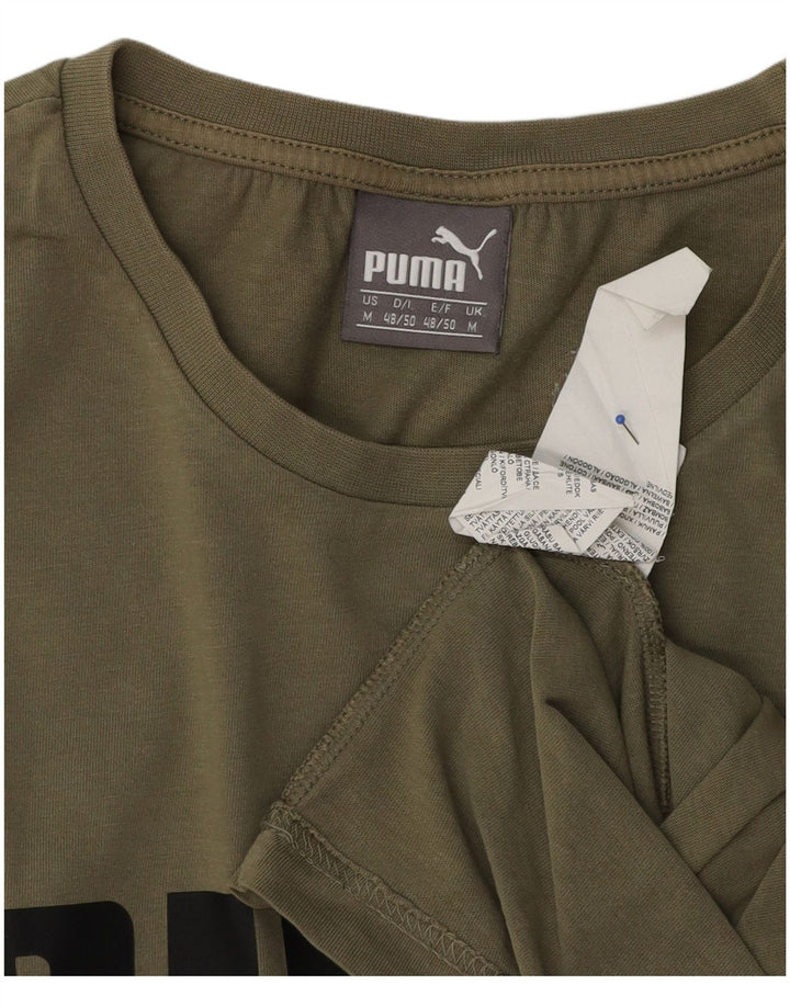 Puma T-Shirt Graphic Homme Kaki Moyen Coton