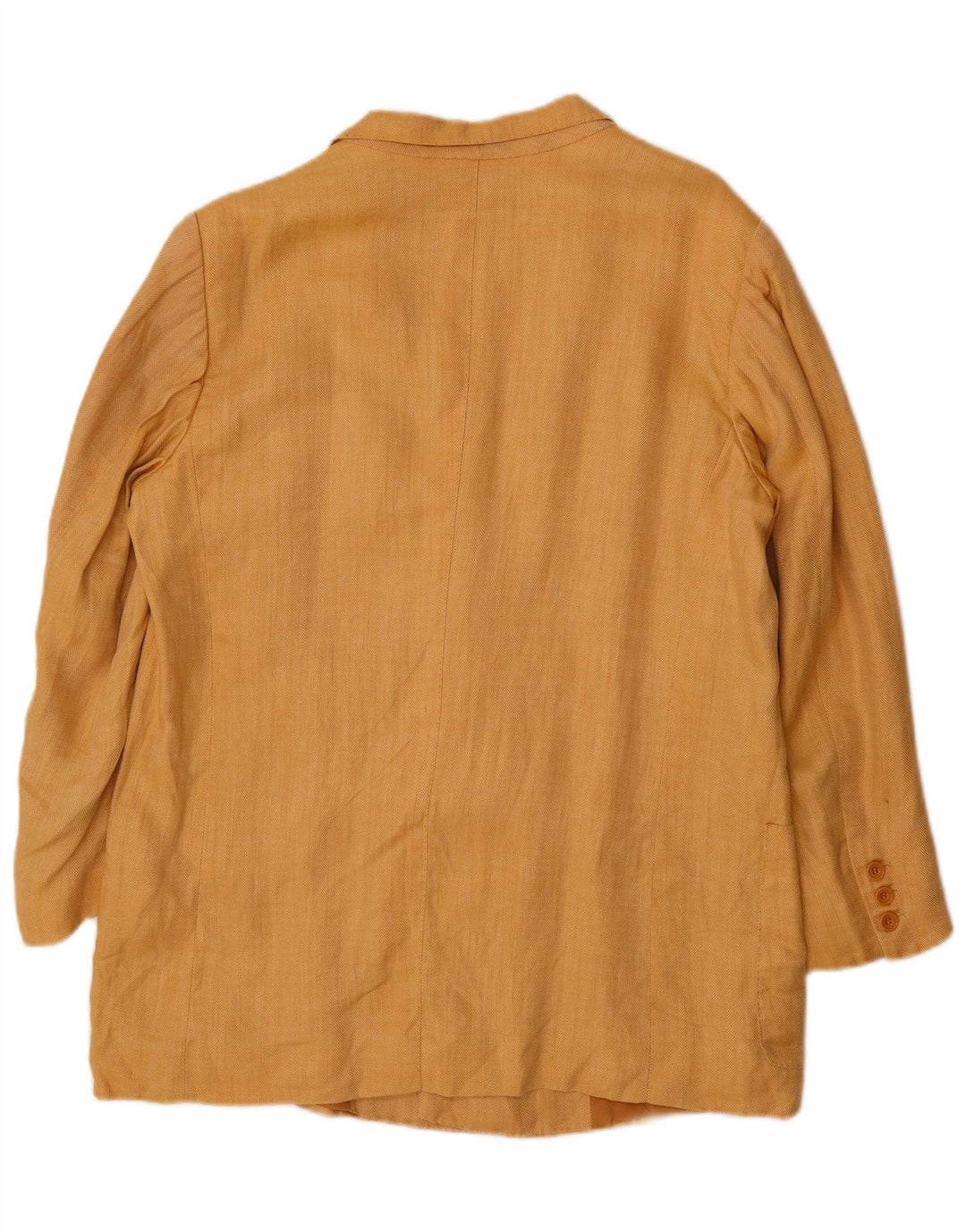 vintage Mens Double Breasted Blazer Veste UK 38 Moyen Jaune Chevrons