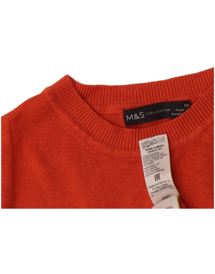 Marks & Spencer T-shirt court pour femme UK 14 Viscose rouge moyen