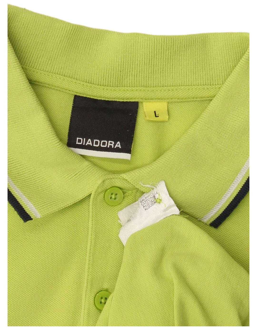 DIADORA Polo Homme Grand Vert Coton