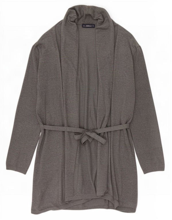 Zara Cardigan long pour femme UK 16 Large Gris