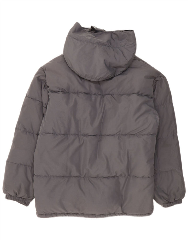 Kappa Veste matelassée à capuche pour homme UK 38 Gris moyen Polyester