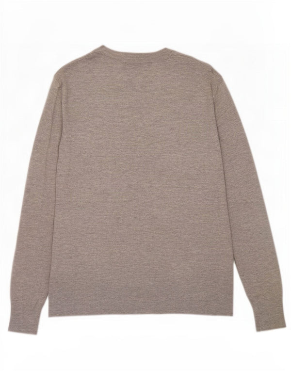 Marks & Spencer Pull Cardigan Ouvert pour Femme UK 12 Gris Moyen Viscose