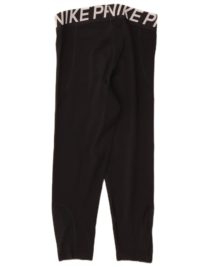 Nike Legging Capri Graphique Femme UK 12 Polyester Noir Moyen