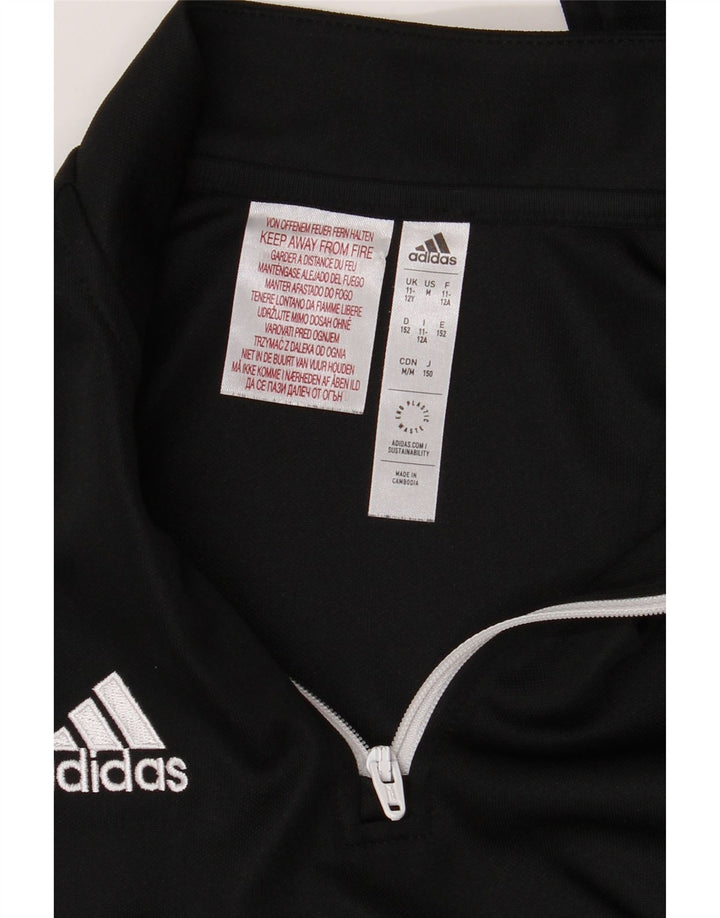 Adidas Garçons Aeroready Zip Neck Pull Survêtement Top 11-12 ans Noir