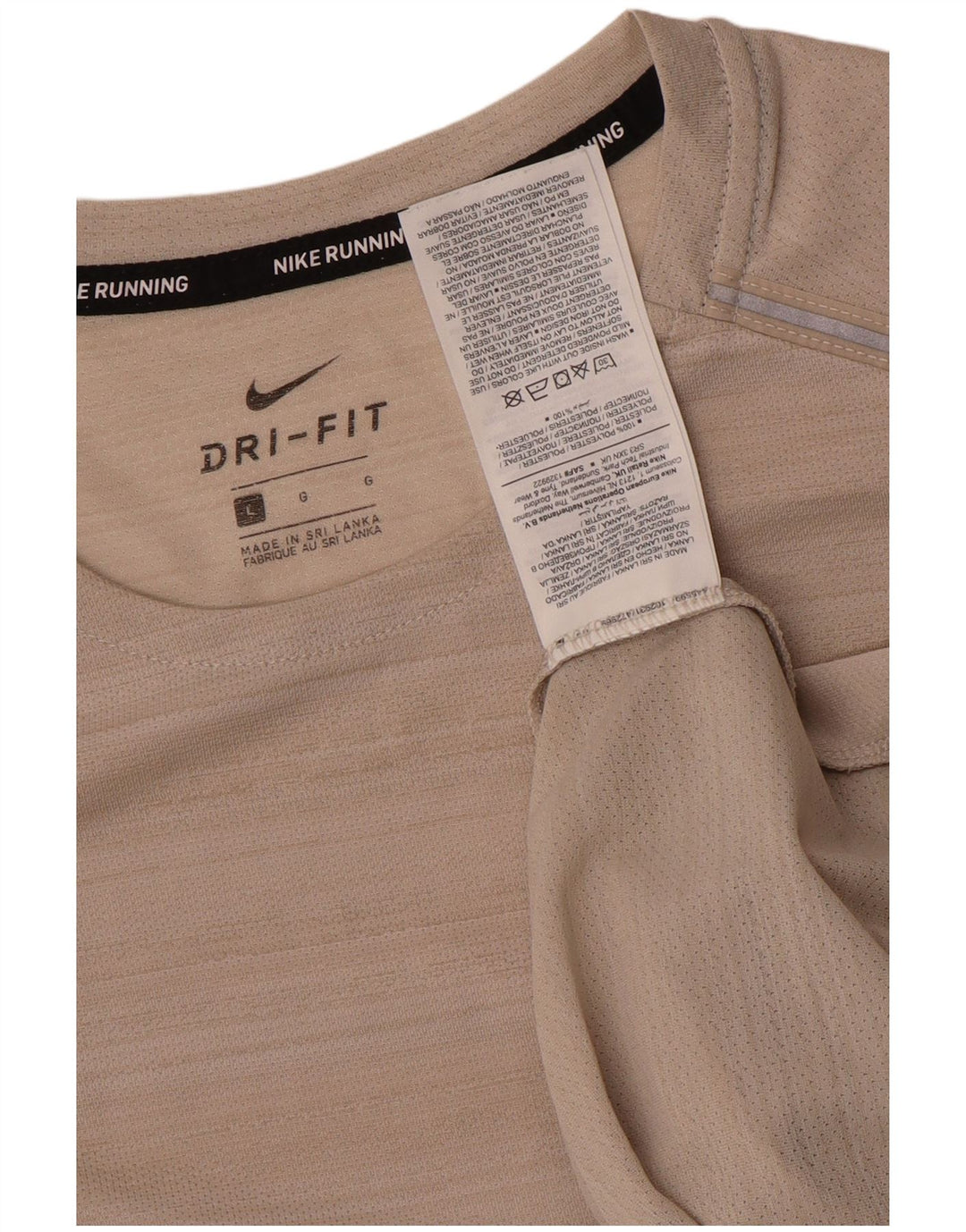 Nike T-shirt Dri Fit pour homme en polyester à fines rayures roses