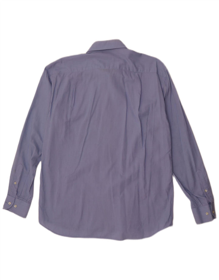 Roccobarocco Chemise Homme Taille 42 16 1/2 Grand Coton Bleu