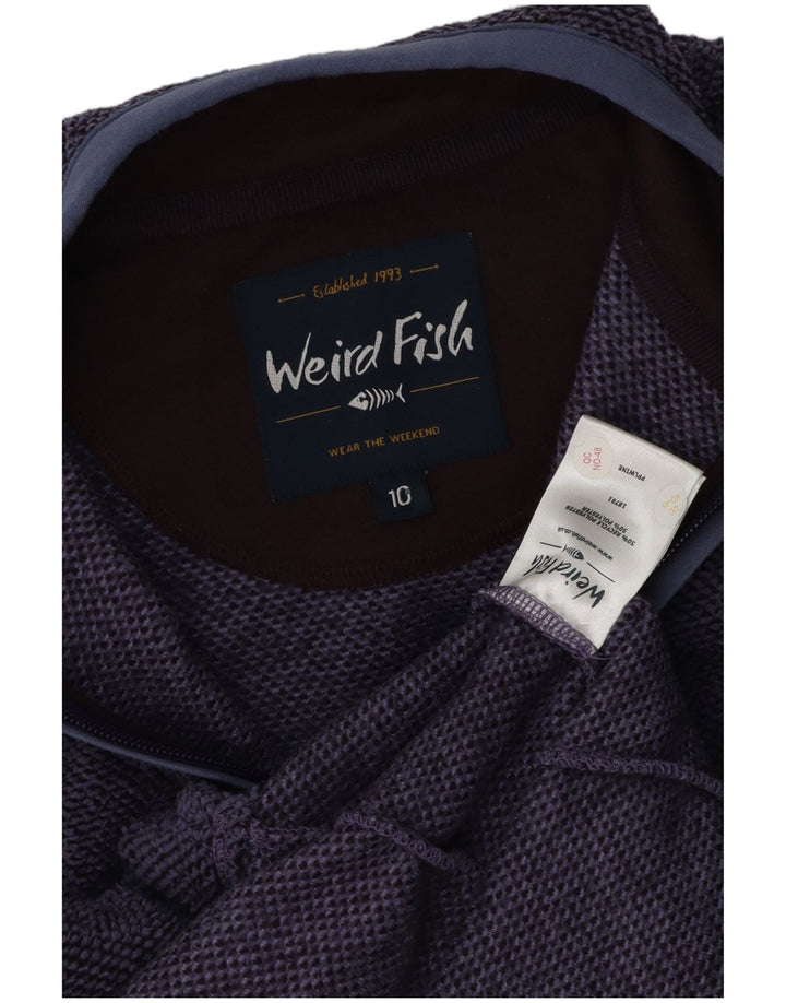 WEIRD FISH Veste de survêtement surdimensionnée pour femme UK 10 Petit Violet