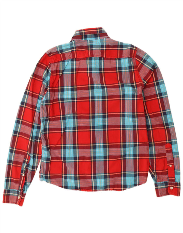 HOLLISTER Chemise Homme Grand Carreau Rouge Coton