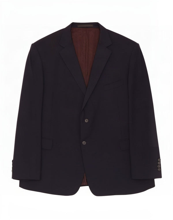 Marks & Spencer Veste blazer à 2 boutons pour homme UK 52 3XL Bleu marine Laine