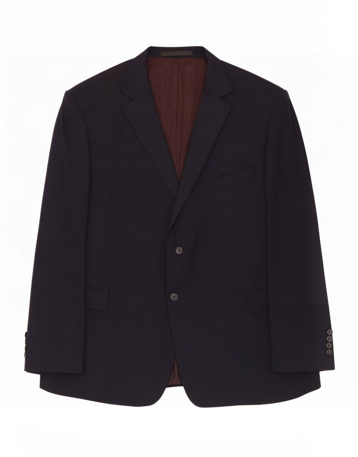 Marks & Spencer Veste blazer à 2 boutons pour homme UK 52 3XL Bleu marine Laine