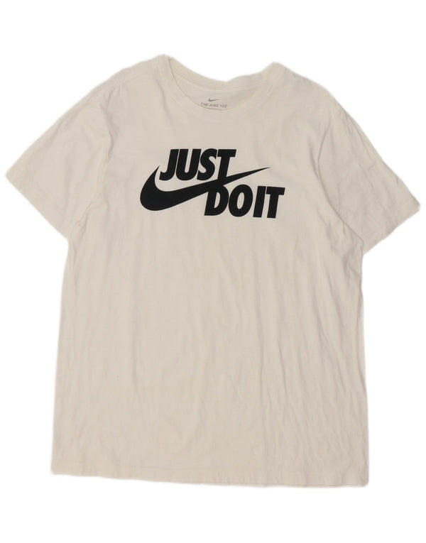 Nike T-shirt graphique pour homme en coton blanc Taille L