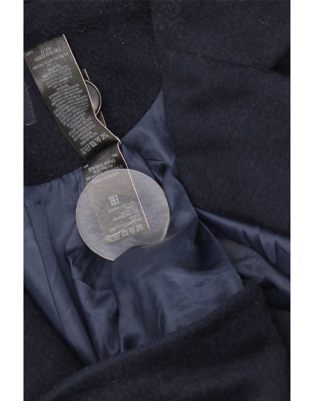 Marks & Spencer Manteau surdimensionné pour femme UK 10 Small Bleu marine Polyester