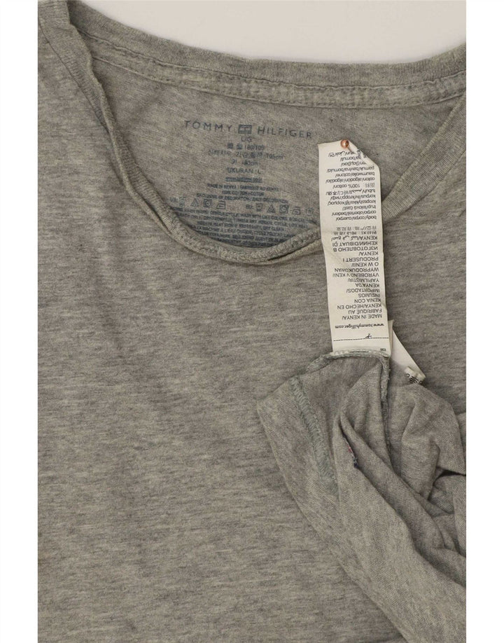 Tommy Hilfiger T-Shirt Homme Haut Large Gris Coton