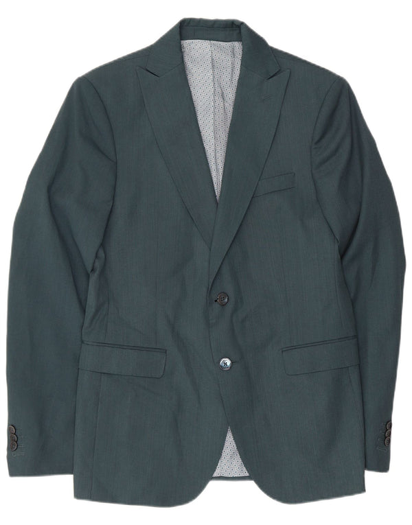 Zara Veste Blazer 2 Boutons Homme UK 36 Petit Vert