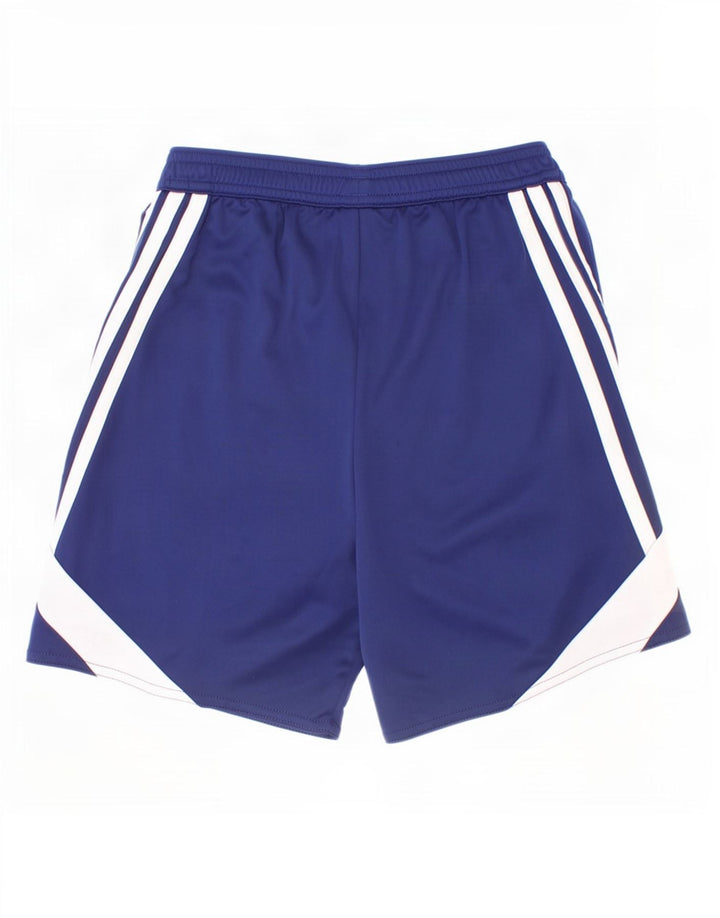 Short de sport Adidas Climalite pour garçon 9-10 ans Bleu moyen Colourblock